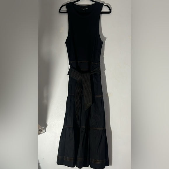 Veronica Beard Austyn Midi Black Sleeveless Dress XL - Picture 5 of 9